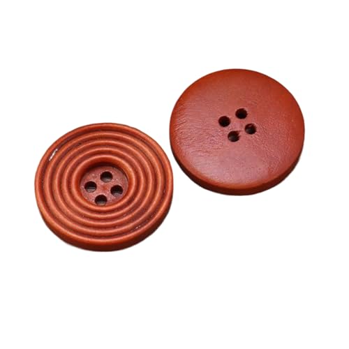 Runde Holzknöpfe, 9 mm bis 38 mm (Mückenspulen-Stil, mittelgroß, 28 mm, 10 Stück) von Nnjdtuj
