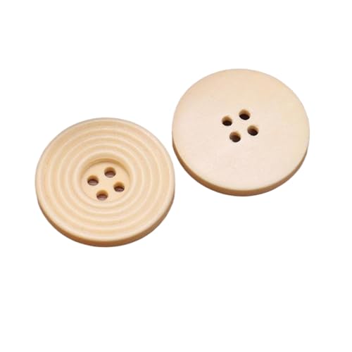 Runde Holzknöpfe, 9 mm bis 38 mm (Mückenspulen-Stil, weiß, 38 mm, 10 Stück) von Nnjdtuj