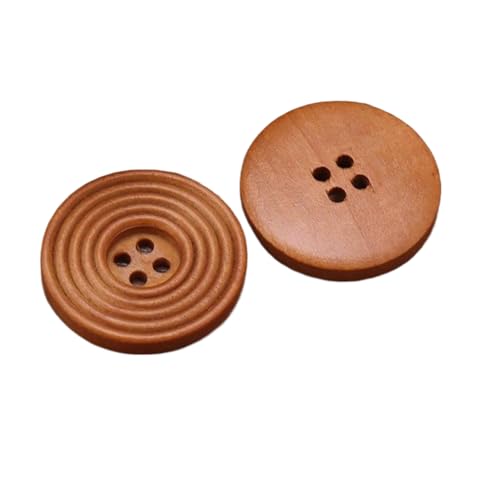 Runde Holzknöpfe, 9 mm bis 38 mm (Mückenspulen-Stil in hellem Kaffee, 13 mm, 10 Stück) von Nnjdtuj