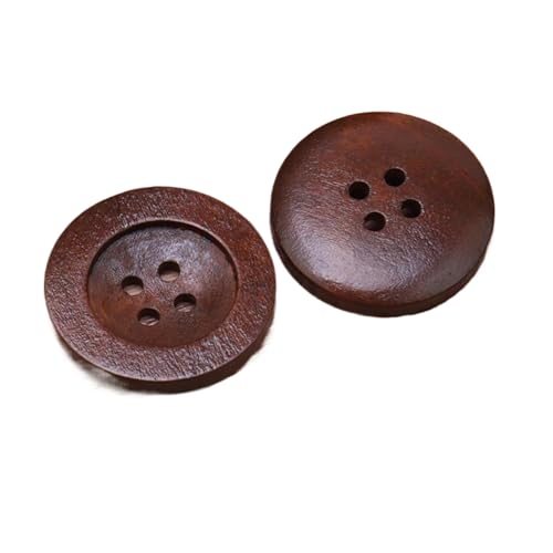 Runde Holzknöpfe, 9 mm bis 38 mm (breiter Rand, 18 mm, 10 Stück), 10 Stück von Nnjdtuj
