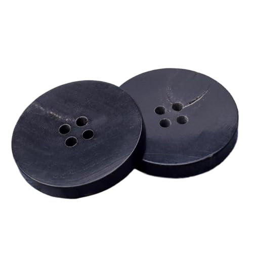 Runde Knöpfe, 15 mm bis 28 mm (schwarz, 25 mm, 3 Stück) von Nnjdtuj