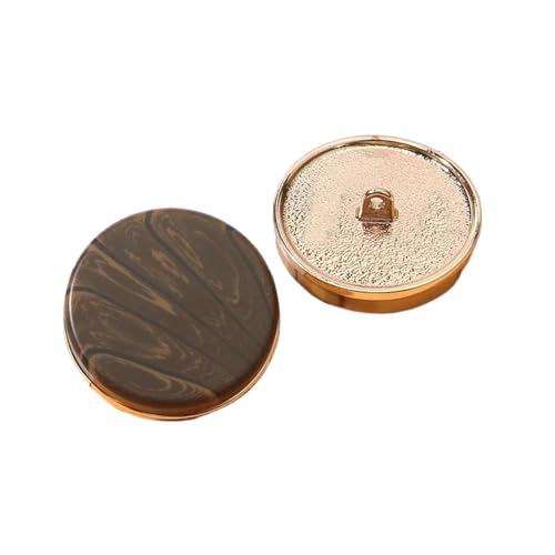 Runde Knöpfe, 18 mm bis 28 mm, Sortiment (dunkelbraun, 25 mm, 3 Stück) von Nnjdtuj