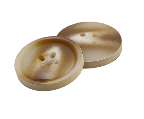 Runde Knöpfe aus Kunstharz, 4 Löcher, 15 mm bis 30 mm (Braun, 18 mm, 6 Stück) von Nnjdtuj