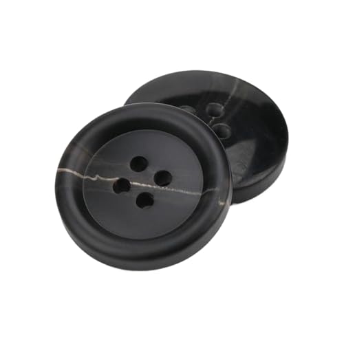 Runde Knöpfe aus Kunstharz, matt, 15 mm bis 34 mm (7# Schwarz, 18 mm, 10 Stück), 10 Stück von Nnjdtuj