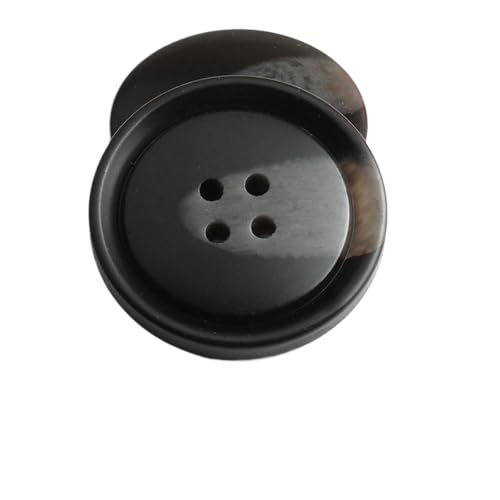 Runde Knöpfe mit vier Löchern, Kunstharz, 15 mm bis 30 mm, 10 Stück (Nr. 12, Schwarz-Grau, 15 mm), 10 Stück von Nnjdtuj