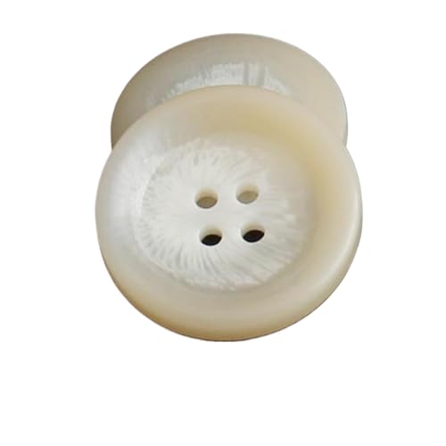 Runde Knöpfe mit vier Löchern, Kunstharz, 15 mm bis 30 mm (9# Beige, 28 mm, 10 Stück) von Nnjdtuj