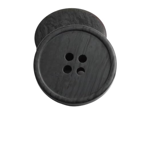 Runde Knöpfe mit vier Löchern, Kunstharz, 15 mm bis 30 mm (Nr. 1 Schwarz, 18 mm, 10 Stück), 10 Stück von Nnjdtuj