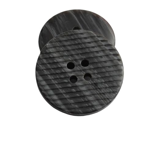 Runde Knöpfe mit vier Löchern, Kunstharz, 15 mm bis 30 mm (Nr. 2 Schwarz, 23 mm, 10 Stück), 10 Stück von Nnjdtuj