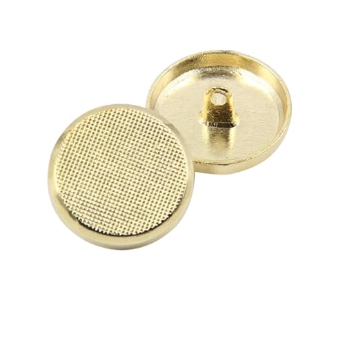 Runde Metallknöpfe, 12 mm bis 28 mm, Sortiment (Gold, 12 mm, 2 Stück) von Nnjdtuj