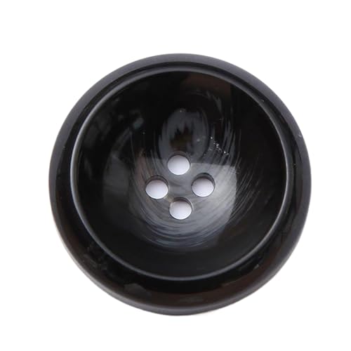 Vierloch-Knöpfe aus Kunstharz, 15 mm bis 34 mm (schwarz, 30 mm, 10 Stück), 10 Stück von Nnjdtuj