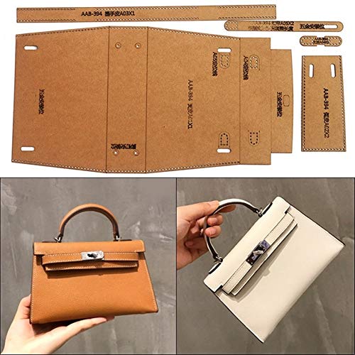 NO LOGO 1pack Handgefertigte Leder Damen Schultertasche Messenger Bag Handtasche Schnittmuster Hart Kraft Paper Stencil Schablone 19cm * 12cm * 5cm von No Logo