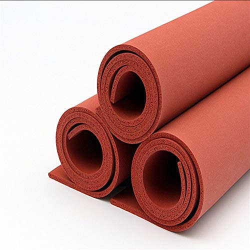 No Logo LSB-CHUNJIE3, 1pc Silikon-Schaumplatte Platte Blatt Brett Wärmedämmung Decke 140/170/230/250/260/280 x 150/160/170/180/200 mm Rot (Farbe : 280 x 150mm, Größe : 5mm) von No Logo