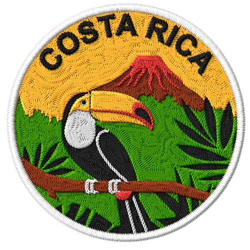 Costa Rica Aufnäher für Kleidung, bestickt, zum Aufbügeln, für Rucksack, Jacke, Stoffflicken für Kleidung, Souvenirs und Geschenke für Reisende, ID45095 Costa Rica Aufnäher für Kleidung, bestickt, zum Aufbügeln, für Rucksack, Jacke, Stoffflicken für Kleidung, Souvenirs und Geschenke für Reisende, ID45095 von No Thorns Media