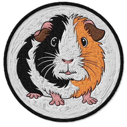 Aufnäher mit Meerschweinchen-Motiv, bestickt, zum Aufbügeln, für Rucksack, Jacke, Stoffflicken für Kleidung, Souvenirs und Geschenke für Tierliebhaber, ID45095 Aufnäher mit Meerschweinchen-Motiv, bestickt, zum Aufbügeln, für Rucksack, Jacke, Stoffflicken für Kleidung, Souvenirs und Geschenke für Tierliebhaber, ID45095 von No Thorns Media