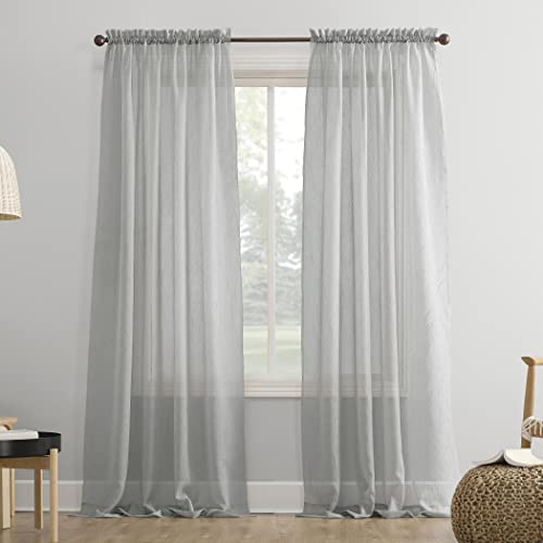 No. 918 Erica Vorhang, Voile, mit Stangen, 129,5 x 213,4 cm, Silbergrau No. 918 Erica Vorhang, Voile, mit Stangen, 129,5 x 213,4 cm, Silbergrau von No. 918