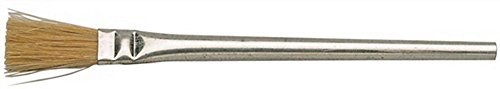 Lötpinsel L.120mm B.12mm Naturborsten in konisch flacher Blechhülse von NoName