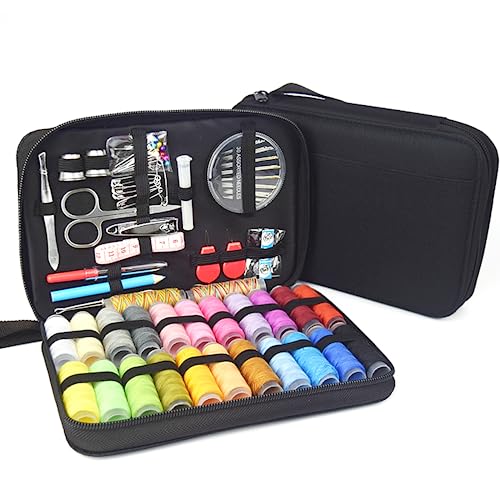 Nähset 97PCS Nähzubehör 24 Spulen Faden Komplettes Mini Nähzeug für Anfänger, Reisende, Verwandte und Freunde, Schwarz Nähset 97PCS Nähzubehör 24 Spulen Faden Komplettes Mini Nähzeug für Anfänger, Reisende, Verwandte und Freunde, Schwarz von Noa Home Deco