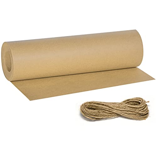 30cm*30m Braun Packpapier Verpackungspapier Natürliches Recyclingpapier mit 20M Schnur Für Geschenkverpackungen, Bastelarbeiten, Diy Produktion, Dekoration, Etc. von Noa Home Deco