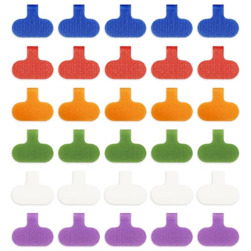 30 Stück mehrfarbige Kabeletiketten, zum Beschriften von Kabeln, Drahtetiketten, elektronische Kabel-Identifikationsetiketten für Elektronik, Computer, Kabelmanagement und Identifizierung 30 Stück mehrfarbige Kabeletiketten, zum Beschriften von Kabeln, Drahtetiketten, elektronische Kabel-Identifikationsetiketten für Elektronik, Computer, Kabelmanagement und Identifizierung von Noabaco