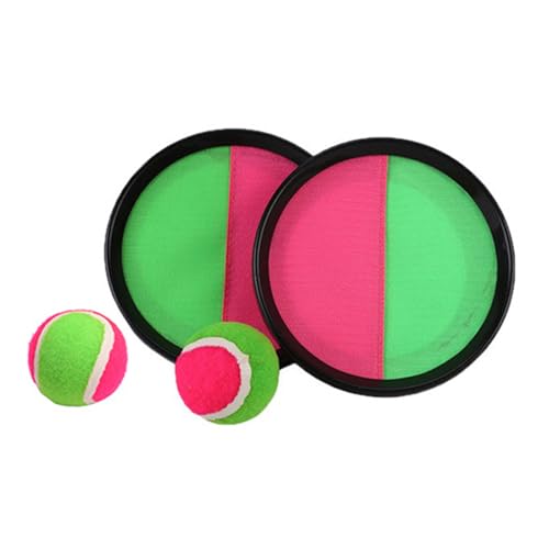 Noaxylic Klettballspiel, Klettballspiel Catch Ball Set mit 2 Fangscheiben 2 Bälle, Strandspielzeug, Wurf-Und Fangspiel, Geeignet für Kinder ab 5 Jahren, Toss and Catch Ball Game für Innen und Außen von Noaxylic