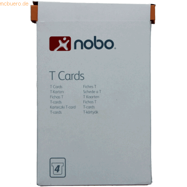 5 x Nobo T-Karte Gr. 4 VE=100 Stück orange 5 x Nobo T-Karte Gr. 4 VE=100 Stück orange von Nobo