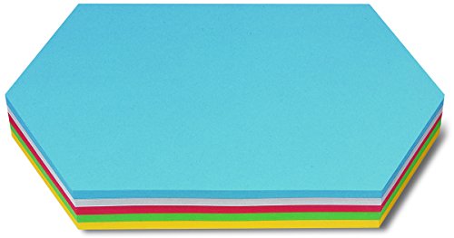 Nobo 1901315 Moderationskarte Königswabe, 29.7 x 16.5 cm, sortiert, 250 Stück, weiß/gelb/rot/grün/blau von Nobo