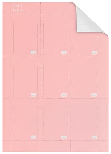 Nobo 2402008 Kartentafel-Zubehör T-Karten, Größe 2, 20 Stück, pink von Nobo