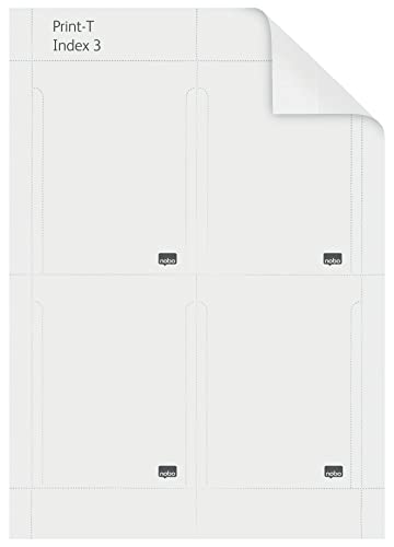 Nobo 2403002 Kartentafel-Zubehör T-Karten, Größe 3, 20 Stück, weiß von Nobo