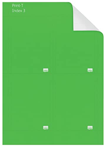 Nobo 2403005 Kartentafel-Zubehör T-Karten, Größe 3, 20 Stück, grün von Nobo