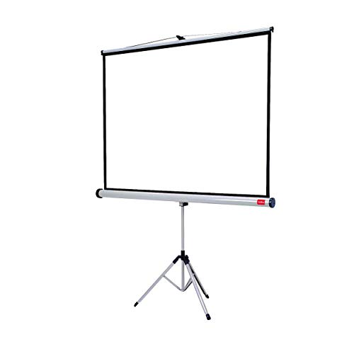 Nobo Beamer-Leinwand mit Dreibeinstativ, Projektorleinwand mit brillant weißer Oberfläche, mit Standfuß, tragbar und freistehend, 2000 x 1513 mm, 1902397 von Nobo