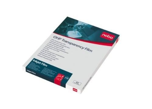 Nobo Folie 50 Stück DIN A4 für Inkjetdrucker 120my Stärke Kompatibel mit Tintenstrahldrucker Nobo Folie 50 Stück DIN A4 für Inkjetdrucker 120my Stärke Kompatibel mit Tintenstrahldrucker von Nobo