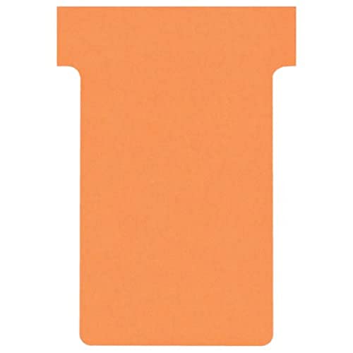 Nobo Kartentafel Zubehör T-Karten, Index 2, 100 Stück, orange von Nobo