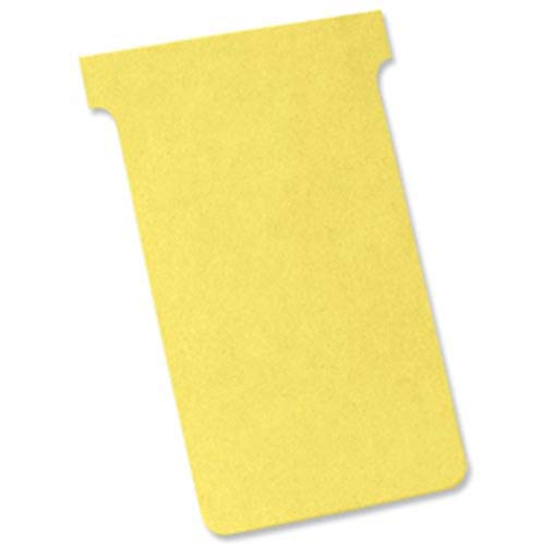 Nobo Kartentafel Zubehör T-Karten in Blisterverpackung, Größe 2, 100 Stück, gelb von Nobo