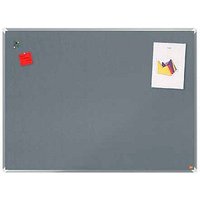 nobo Pinnwand Premium Plus 120,0 x 90,0 cm Textil grau von Nobo