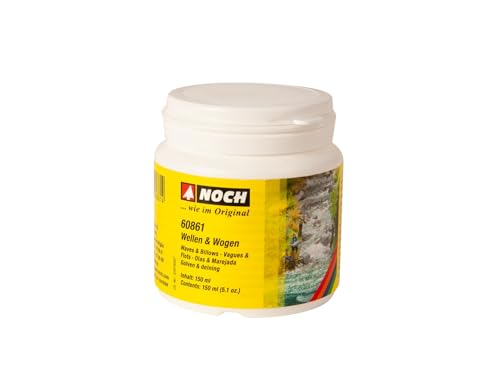 NOCH® Wellen & Wogen, für Wassereffekte im Modellbau und DIY Projekte, 150 ml Paste ideal für Spurweiten H0, TT, N, Z passend auch für Maritime Dioramen von NOCH