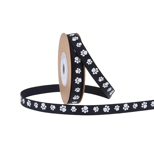 10mm Soccer Ribbons Baseball Ribbon Glitter Grosgrain Soccer Theme Decorations Ribbons Black White Ball Wrapping Craft for Crafts Team Hair Bow Wreath Sport Gift Wrapping Crafting Sewing (12,20 Yards) von Nocyclonic