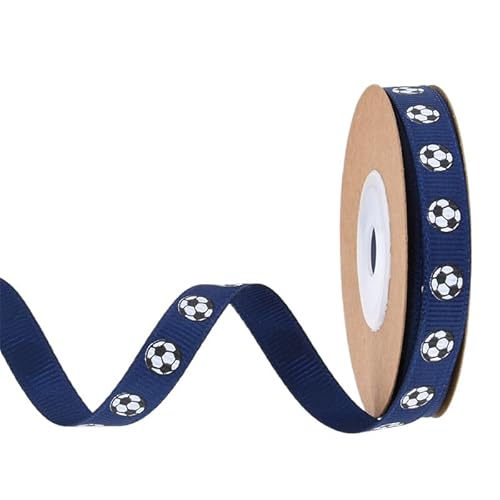10mm Soccer Ribbons Baseball Ribbon Glitter Grosgrain Soccer Theme Decorations Ribbons Black White Ball Wrapping Craft for Crafts Team Hair Bow Wreath Sport Gift Wrapping Crafting Sewing (3,30 Yards) von Nocyclonic