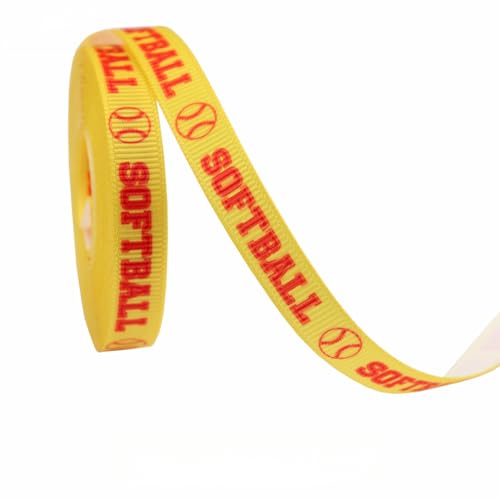 3/8in Baseball Ribbons, Sports Softball Bands Soft Ball Ribbons Grosgrain Bands for Gift Wrapping Sports Party Supplies for DIY Crafts Hair Bow Decoration (1,100 Yards) von Nocyclonic