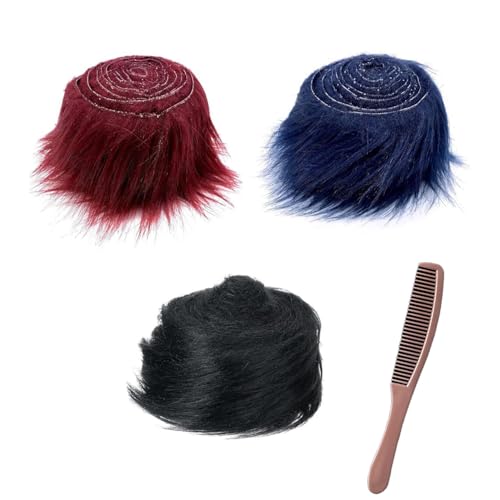 3 stück Kunstfell Wichtelbart zum Basteln, 2 Zollx59 Zoll Furry Faux Fur Precut Strips, Fellband Kunstfell Band, Fell Langhaarplüsch Fellstoff fur bart wichtel,Santa Hair,Dwarf DIY Deko von Nocyclonic