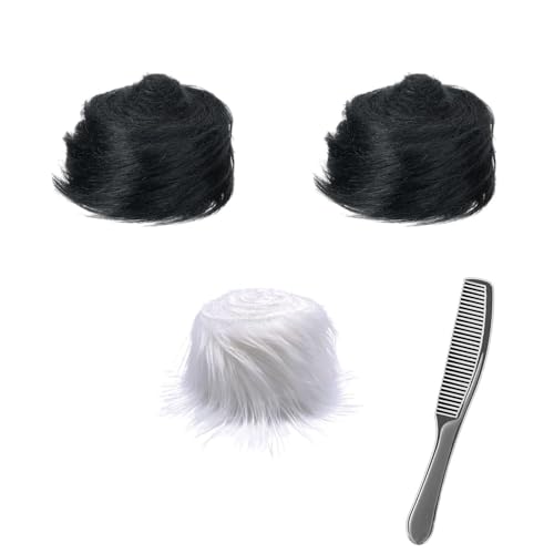 3 stück Kunstfell Wichtelbart zum Basteln, 2 Zollx59 Zoll Furry Faux Fur Precut Strips, Fellband Kunstfell Band, Fell Langhaarplüsch Fellstoff fur bart wichtel,Santa Hair,Dwarf DIY Deko von Nocyclonic