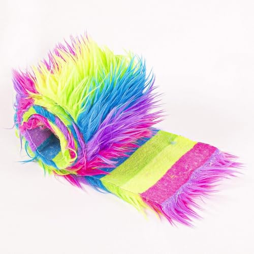 Furry Faux Kunstleder PlüSch Kunstfell Band Kunstpelz Fellstoff, 5cmx150cm/10cmx150cm Furry Faux Craft Plüschstoff Kunstleder,Plüsch Weiß Pelz DIY Dekoration Weihnachts (N,4 Stück 10x150cm) von Nocyclonic