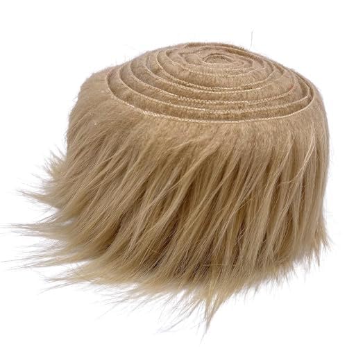 Furry Faux Precut Strips,Kunstfell zum Basteln, 5x150cm /10x150cm Weiß Fell zum Basteln, Langhaarplüsch Weiß, Kunstfellband für Gnome Beard, Santa Hair, Dwarf DIY Dekoration (L,6 Stück 10x150cm) von Nocyclonic