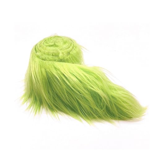 Furry Faux Precut Strips,Kunstfell zum Basteln, 5x150cm /10x150cm Weiß Fell zum Basteln, Langhaarplüsch Weiß, Kunstfellband für Gnome Beard, Santa Hair, Dwarf DIY Dekoration (X,6 Stück 5x150cm) von Nocyclonic
