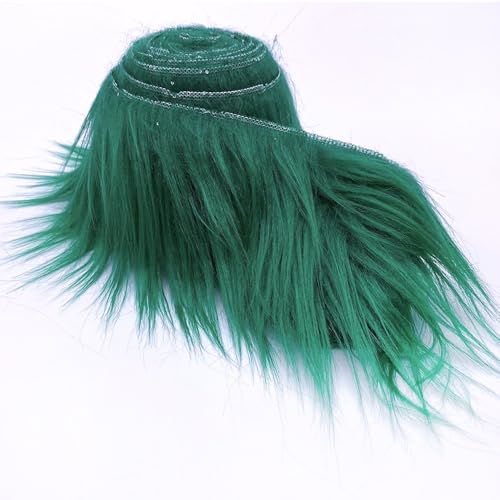Furry Faux Precut Strips,Kunstfell zum Basteln, 5x150cm /10x150cm Weiß Fell zum Basteln, Langhaarplüsch Weiß, Kunstfellband für Gnome Beard, Santa Hair, Dwarf DIY Dekoration (Z,6 Stück 10x150cm) von Nocyclonic