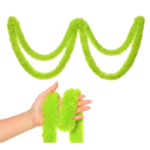 Kunstfell zum Basteln,1.7 Zoll(4.5cm) x 197 Zoll(500cm) Furry Faux Fur Precut Strips,Fellband Kunstfell Band,Fell Langhaarplüsch Fellstoff fur bart wichtel,Santa Hair,Dwarf DIY Deko von Nocyclonic