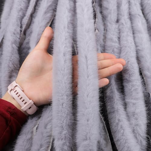 Kunstpelzband Kunstfell Band Breite Flauschige Stoffbesätze Weiche Zottelige Rollenstiele Pelzige Weihnachtsbänder Für Kleidungszubehör Dekoration Heimwerkerbedarf (P,40 Yard Vorschnitt) von Nocyclonic