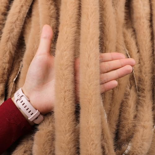 Kunstpelzband Kunstfell Band Breite Flauschige Stoffbesätze Weiche Zottelige Rollenstiele Pelzige Weihnachtsbänder Für Kleidungszubehör Dekoration Heimwerkerbedarf (S,40 Yard Vorschnitt) von Nocyclonic