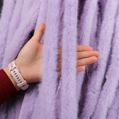Kunstpelzband Kunstfell Band Breite Flauschige Stoffbesätze Weiche Zottelige Rollenstiele Pelzige Weihnachtsbänder Für Kleidungszubehör Dekoration Heimwerkerbedarf (T,40 Yard Vorschnitt) von Nocyclonic