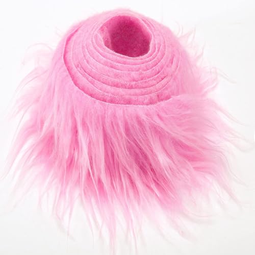 Nocyclonic Furry Faux Precut Strips 2x60 Zoll therian fur Kunstleder Plüsch Pelz Fell Stoff Fluffy Beard Santa Hair Dwarf DIY Dekoration Kunstfell Basteln Weihnachts (Rosa,4Stück) von Nocyclonic