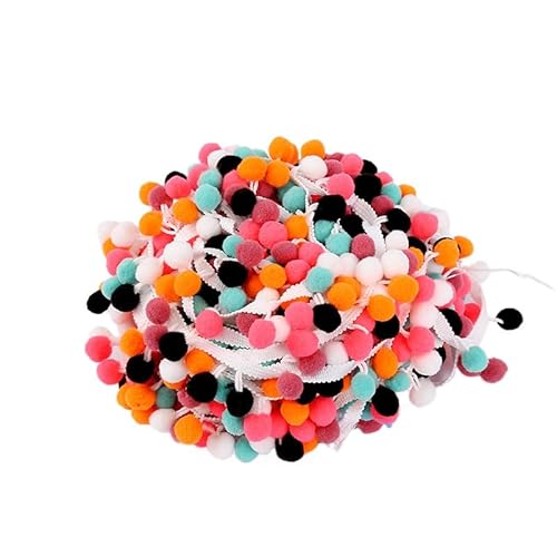 Nocyclonic Pompon Borte Rainbow Pom Bommelborte Bommelband Regenbogen Bommel Fringe Pompoms Bunt für Näharbeit Nähen DIY Basteln Dekorieren 26 m (7,26M) von Nocyclonic